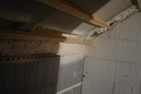 PUR fújás után - bent PUR fújás után - bent